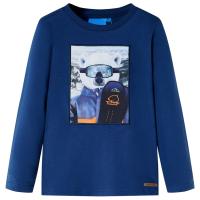Camiseta infantil de manga larga color vaquero 116 en color Azul/Óxido - details 0