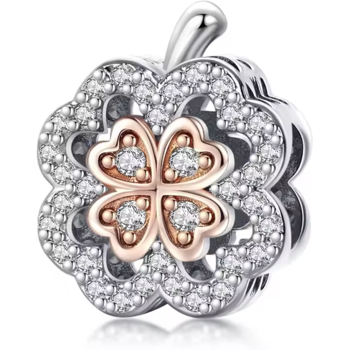 plata Accesorios de joyería de pulsera de cuentas de bricolaje con forma de amor DIY collares Pulsera regalo - 1
