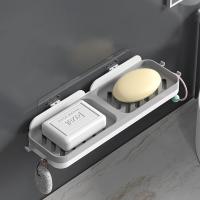Soporte Para Jabón Doble Rejilla Adherente Al Muro De 4 Colores Organizador De Drenaje Para Baño Y Cocina Resistente Al Deslizamiento - details 3