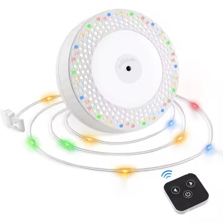 Luces Navidad 10m Recargable y Enrollable, Exterior With Send, 10M Luces de Navidad at Aire Libre Led, Colores Luces Navidad with Remote Control, 6 Modos, Aire Libre y Decoración de Navidad Interior - 1