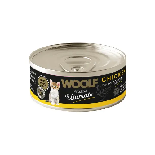 Latas de comida húmeda de Pollo para gatos 85gr - Woolf Ultimate - 1
