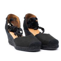 TINA KIZ 26NS-5NEGRO Alpargatas de mujer 34926 25V VALENCIANA CINTAS SUEDE NEGRO - details 0
