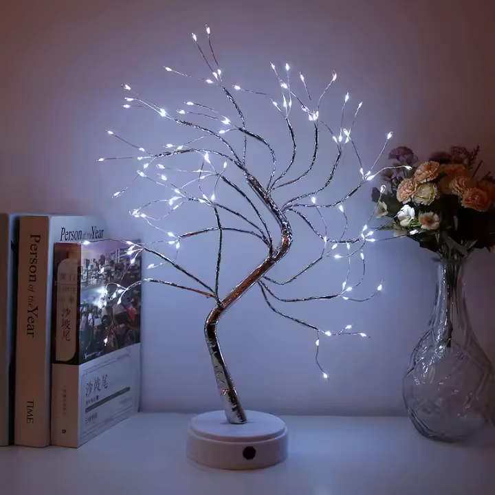 Mini Árbol De Navidad LED Lámpara De Noche Para Decoración De Habitación Y Casa Luz De Fairy Para Adornos Navideños - 1