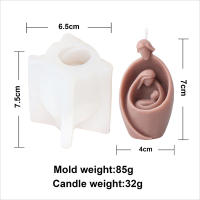 Molde De Silicona 3D Para Vela Mom Con Bebé Virgen Mold De Cera Y Resina Figura Humana Regalos De Arte Abstracto Familiar - details 0