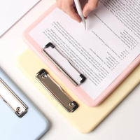 Carpeta De Escritura A4 Con Clip De Metal Estuche Para Archivos De Colores Dulces Estilo Coreano Simple Para Oficina Y Escuela - details 1