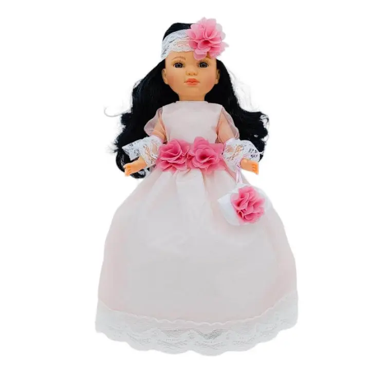 Folk Artesanía: Muñeca Colección Simona 40 Cm. Modelo 2023 de Edición Limitada con Vestido Largo de Comunión o Fiesta de Lujo - 1