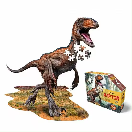 Puzzle Velociraptor - Silueta - 100 piezas - 1