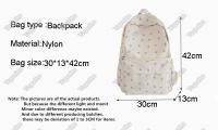 Mochila Preppy De Lona Impermeable Para Mujer Estilo Floral Fashion Bolsa De Hombro Nylon Estudiante Mochila Con Cierre De Cremallera - details 0