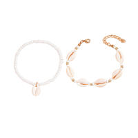 2PCS Pulseras De Tobillo Con Concha Natural Y Cuentas De Resina Para Mujer Joyería De Playa Bohemia Accesorio Veraniego Para Pies - details 4