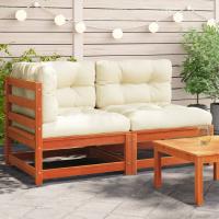 vidaXL Sofá de jardín de 2 plazas con cojines madera maciza de pino Conjunto Terraza Muebles Jardín Exterior Juego de Muebles de jardín Mueble Jardín Exterior Muebles de Salon Exterior - details 1
