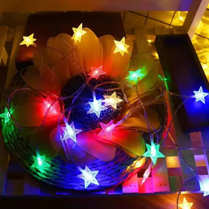 Cadena De Luces LED Estelares Para Decoración De Navidad Y Bodas 40 Piezas 6M Iluminación Exterior Para Habitaciones Y Celebraciones - 1