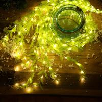 Lámpara De Imitación De Hojas Con Caja De Batería 20 Luces Siempre Encendidas Para Decoración De Puerta De Hierro Forjado Cobre - details 3