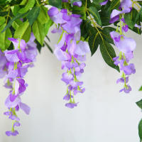 2pcs Guirnalda De Flores Artificiales Wisteria Vino Para Decoración De Boda Y Jardín Estilo De Flores Hechas De No-tejidas Originales En Guangdong - details 7