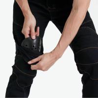 Jeans De Motociclista Para Hombre Con Bordado Y Protección De Rodilla Pantalones Motocross Con Cinturón Equipamiento Protector - details 3