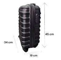 Maleta mano 45*19*34m Azul y negro Maleta de Viaje rígida Giratoria Maleta pequeña para Cabina ,Equipaje de mano, Equipaje de Mano con Cierre de Combinación y 4 Ruedas - details 2