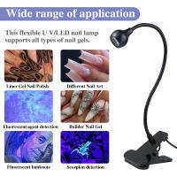 Nuevo Lámpara UV LED Para Secado De Polvo De Uñas Clip-On Flexible Mini USB Secador De Uñas Portátil Herramientas De Manicura Para Salón De Belleza - details 1
