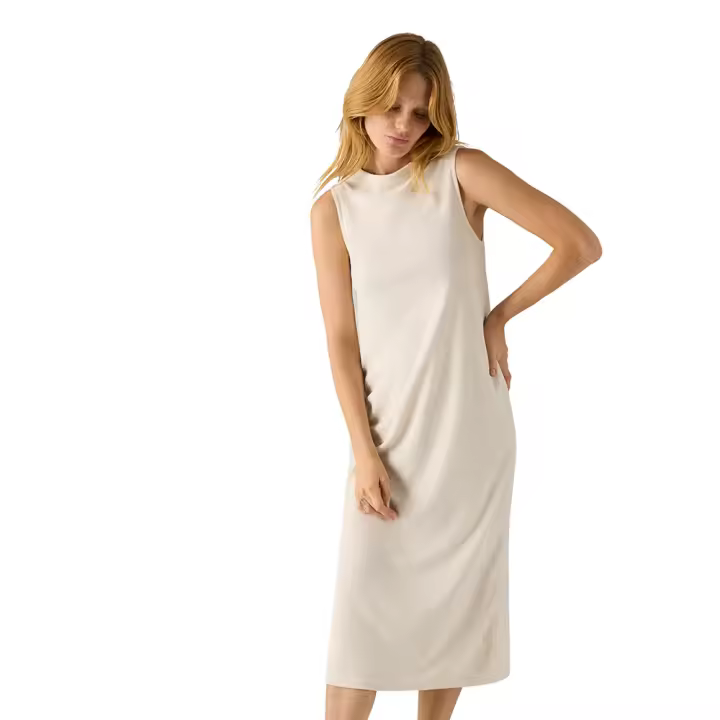 Ysabel Mora - Vestido largo liso sin mangas marfil - 1
