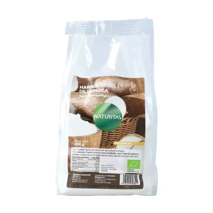 Harina de tapioca 400 g bio NATURITAS  Vegan  Rico en fibra e hidratos de carbono - 1
