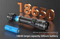 Linterna Táctica Ultra Potente Con Luz LED Recargable Por USB Zoom Ajustable Luz Nocturna De Escuadra Super Brillante Resistente Al Agua Para Caza Y Emergencias - details 4