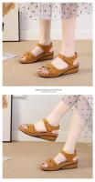 SP Sandalias de mujer de nuevo estil con Tacones de cuña, Suela Gruesa con Velcro, Talla big, sandalias de una Tira en stock, - details 21