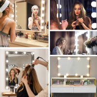 Espejo De Maquillaje Hollywood Con Luz LED Ajustable De 3 Colores Luz Stick USB Cadena Lámpara Dimmer Sin Fin Para Profesionales - details 5
