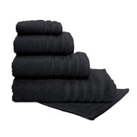 Juego Toallas Baño 500 Gr LISO - Rizo 100% Algodón - Pack 3 Piezas (Tocador+Lavabo+Ducha). Color Negro - Sedalinne - details 0
