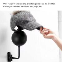 Motorcycle Helmet Holder Metal Hat Storage Rack Wall-Mount Helmet Hanger Display Stand for Helmets H - details 2