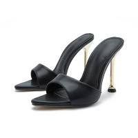 Eilyken Diseño Sandalias De Tacón Alto Para Mujer Mule Strange Women Flip Flops Con Punta Puntiaguda Zapatos De Fiesta - details 12