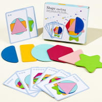 Juegos Educativos De Colores Y Formas Geométricas En Madera Juguete De Razonamiento Lógico De Pila De Figuras Para Niños De 3-6 Años - details 1