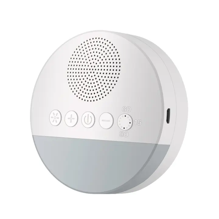  Máquina De Ruido Blanco Para Bebés Jugador De Sonido Para Sueño Con Luz Nocturna Y Timer Recargable Desactivación Por Tiempo USB - 1