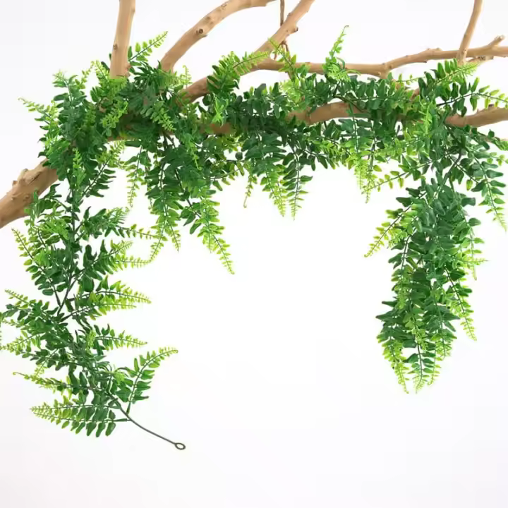 Helechos artificiales de Boston, guirnalda verde de 170 cm para bodas y decoración del hogar - 1