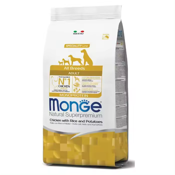 MONGE PERRO ADULTO POLLO Y ARROZ PATATA 2.5KG - 1