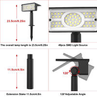 Lámpara Solar Exterior IP65 49LEDs 1pc Luz De Jardín Solar 3000K/6000K Farol Solar Para Pared Control Remoto Dimmer Incluido - details 9