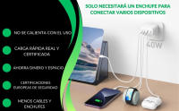 Cargador USB C - Cargador USB Carga Rápida Múltiple 4 Puertos - Enchufe Multiple USB C – Adaptador USBC  Marca NFMAXONE Compatible de Samsung, iPhone - iPad, Huawei, Google, Carga Rapida 40W - Enchufe iPhone - details 0