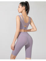 Sujetador Deportivo De Alta Intensidad Para Mujer Con Almohadillas De Pecho Y Cierre En La Parte Trasera Chaleco De Yoga Antigolpes Push-up Unipersonal Sin Costuras - details 7