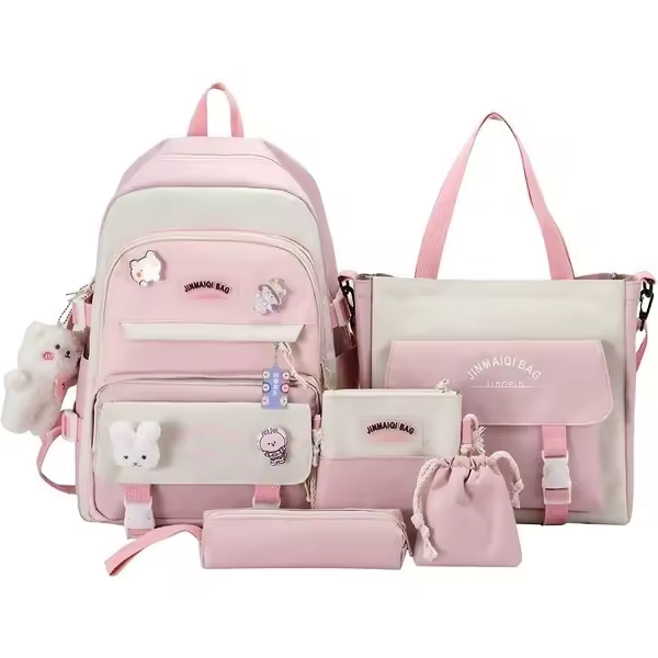 5 Unids Kawaii Mochipa con Colgante de Oso Rosa - 1