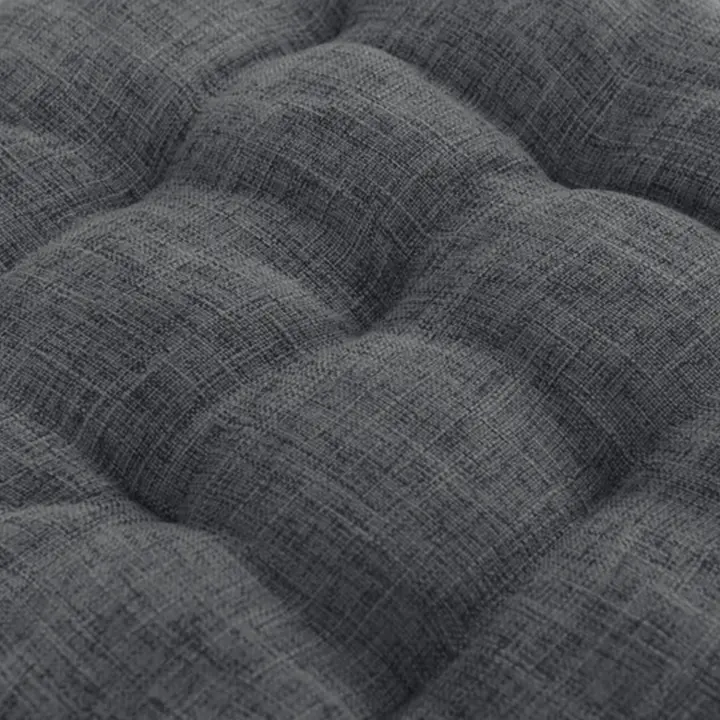 GREATOYAR Cojin para Silla y Asiento, Cojín Decorativo con Correas de Sujeción, Decoración de Jardín Casa Terraza, Fabricado en España, 16 Pespuntes, 45x45x5cm, 2 Unidades, Lino, Rosa/Gris Oscuro - 1