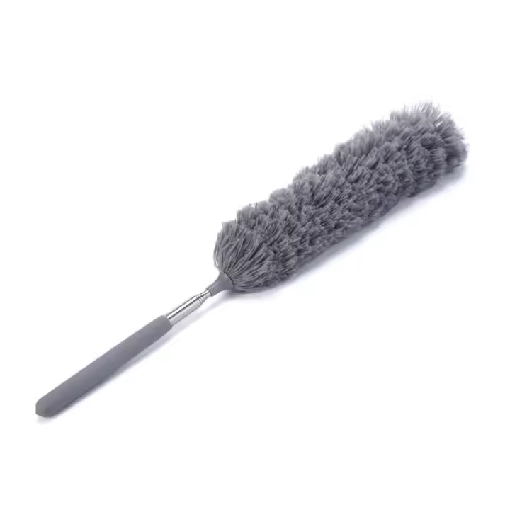 Plumero Retráctil de Acero Inoxidable Pelo de Polvo de Microfibra para Limpieza del Hogar y del Coche Equipo de Lavandería y Limpieza - 1