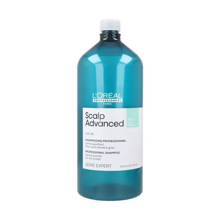 L’oréal expert scalp advanced anti-grasa champú 1500 ml, el champú profesional dermo-purificante scalp advanced contiene una fórmula específica para cueros cabelludos grasos. - 1