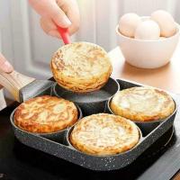 Sartén De Huevo Frito Con Cuatro Agujeros De Piedra Médica No Adherente De Fundamento Plano Para Desayuno Empanadillas Hamburguesas Herramientas De Fritura Tamaño Familiar - details 5