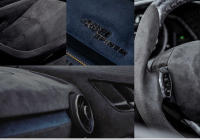 Cubierta De Volante De Cuero Suede Antideslizante Y Absorbente De Sudor Universal Protector Para Coche 2PCS Azul Rosa - details 1