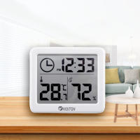 Reloj Digital De Escritorio Con Temperatura Y Humedad NIDITON Decoración Para Hogar Cocina Oficina Reloj De Pared Moderno LED - details 4
