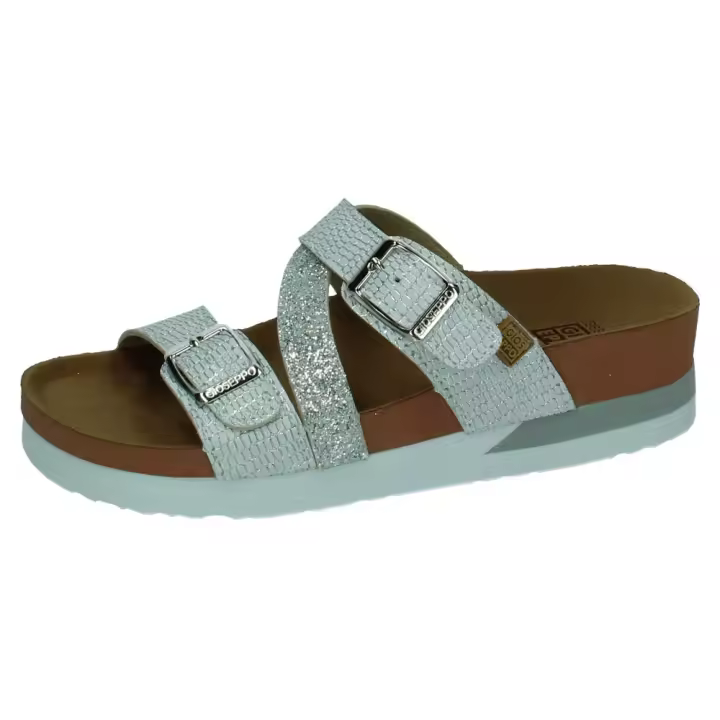 Sandalias marca GIOSEPPO para niña en color blanco. Sandalias blancas con brillos para niñas, con piso de goma y dos hebillas, sandalias de verano para niñas - 1