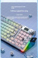 Teclado Mecánico Inalámbrico AULA F98PRO Transparente Bluetooth 2.4G RGB Retroiluminado Interchangeable Para Gaming Y Customización - details 7
