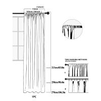 Cortina Francesa Con Bordado Florido Para Dormitorio Estilo Princesa Ventana Translúcida De Poliéster 100% Un Panel - details 0