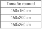 Manterol - Mantel antimanchas estampado ornamentos, con forma cuadrada o rectangular con tratamiento para las manchas. Repele el agua y es fácil de limpiar. Tejido de tela de calidad y duradero. - details 0