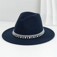 Sombrero De Vaquero Occidental Para Mujeres Con Borde Plano Y Lazo De Plata Brillante Con Cristales De Rhinestone Sombrero Fedora Ligero De Jazz - details 10