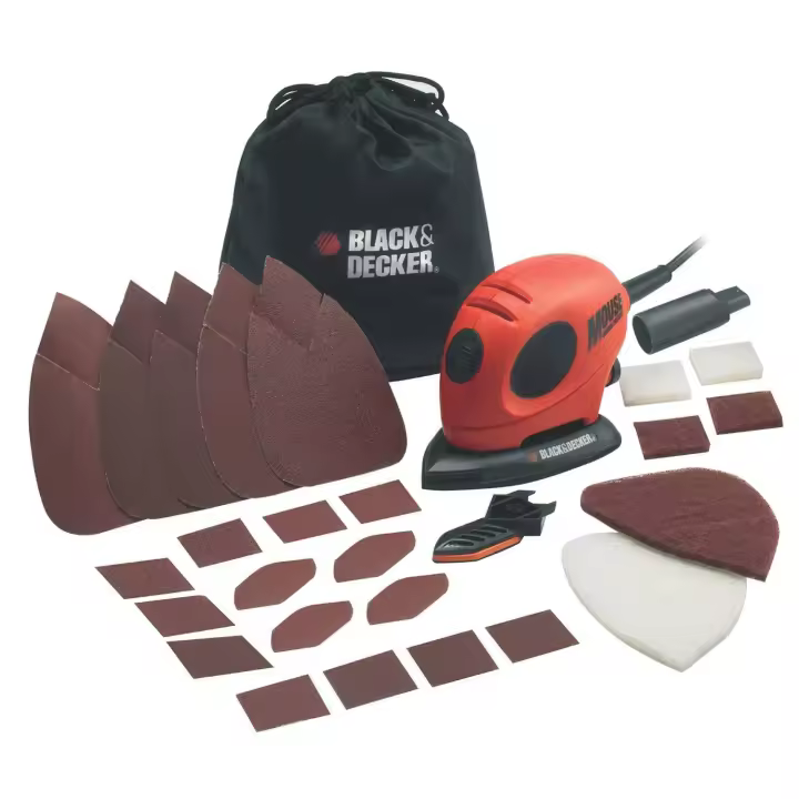 Lijadora Mouse Black+Decker  55W + bolsa y accesorios KA161BC-QS - 1