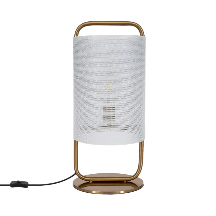 Ledkia Lámpara de Mesa de Metal Ansa Dorado - 1