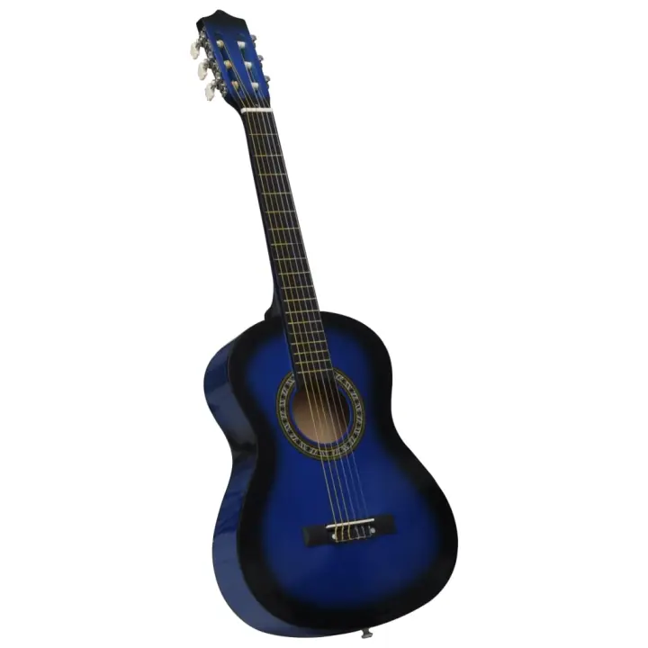 vidaXL Guitarra Clásica para Niños y Principiantes 1/2 34" Instrumento Color Azul,  Negro,  Marrón oscuro y mas - 1